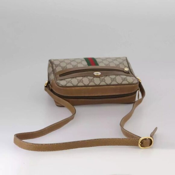 GUCCI Web Sherry Line GG Supreme Shoulder Bag - Picture 4 of 16
